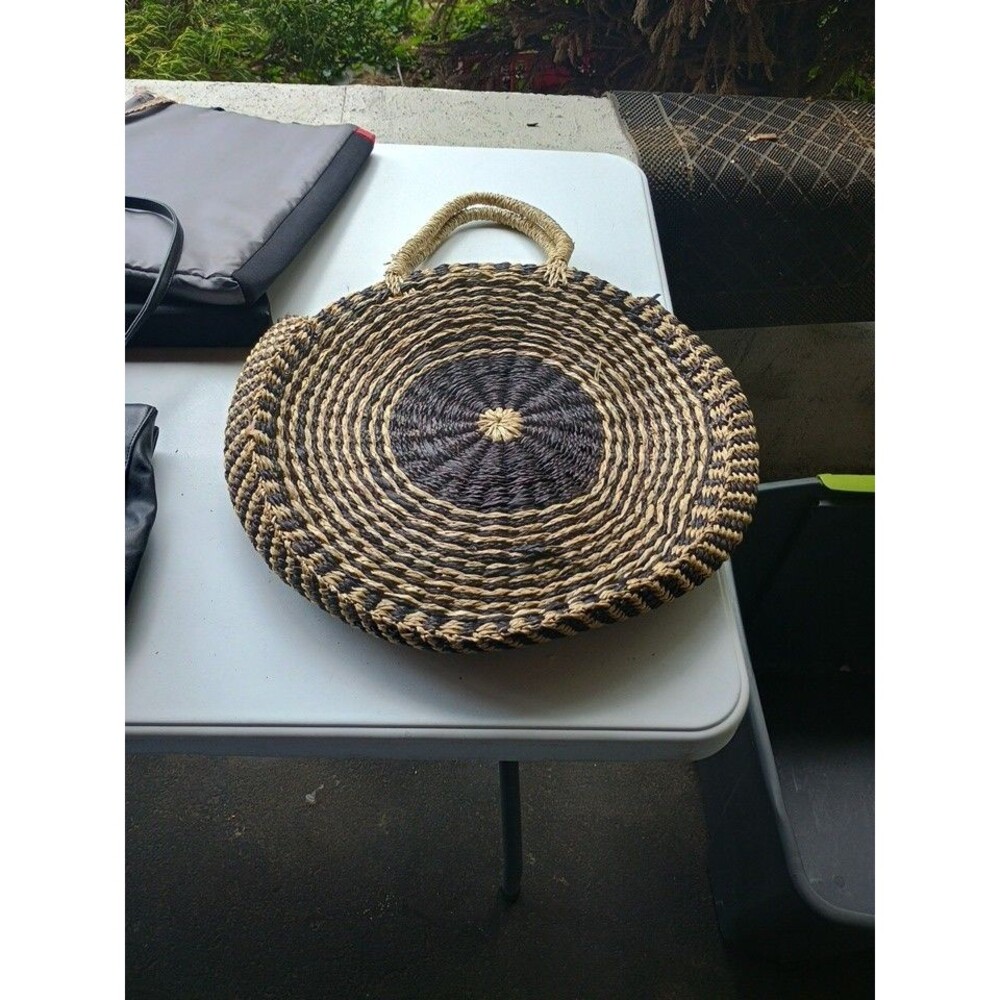 Hand woven purse bag tote vintage